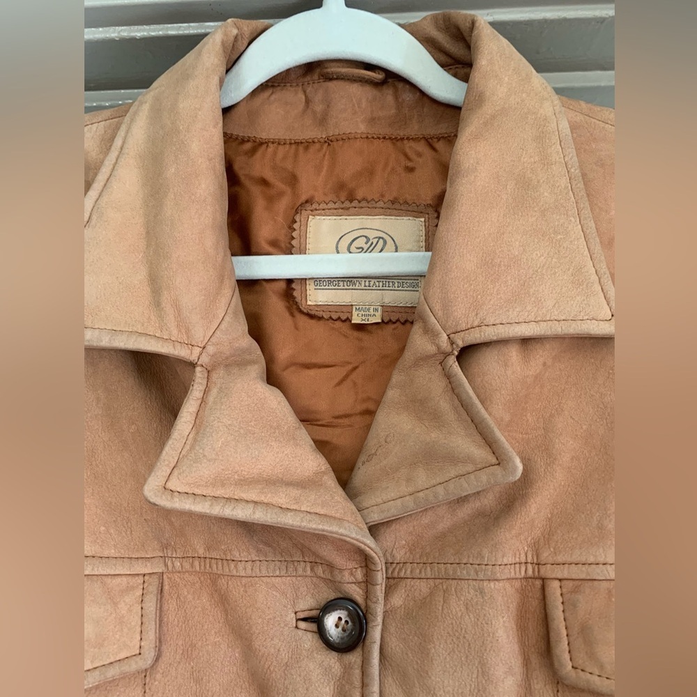 Classic Tan Leather Jacket - Picture 3 of 9